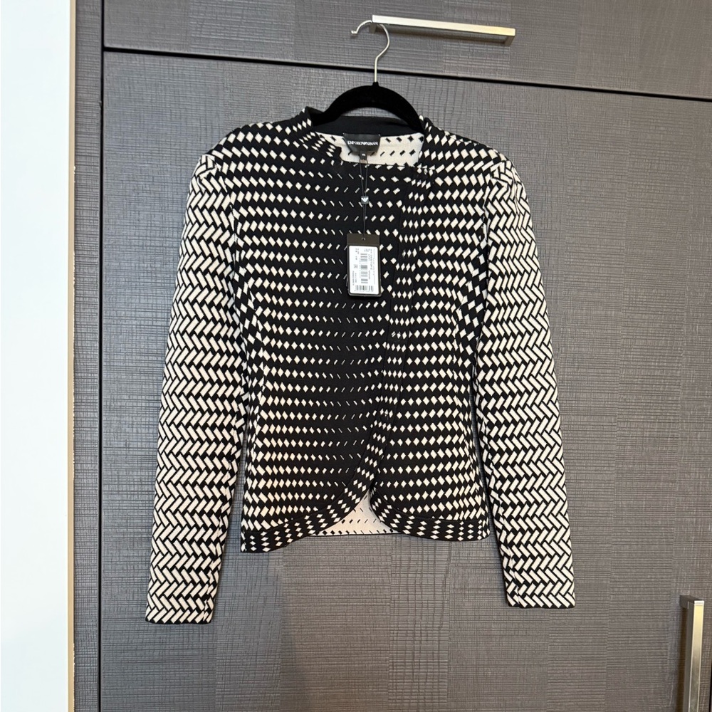 Emporio Armani asymmetrical Knit Blazer